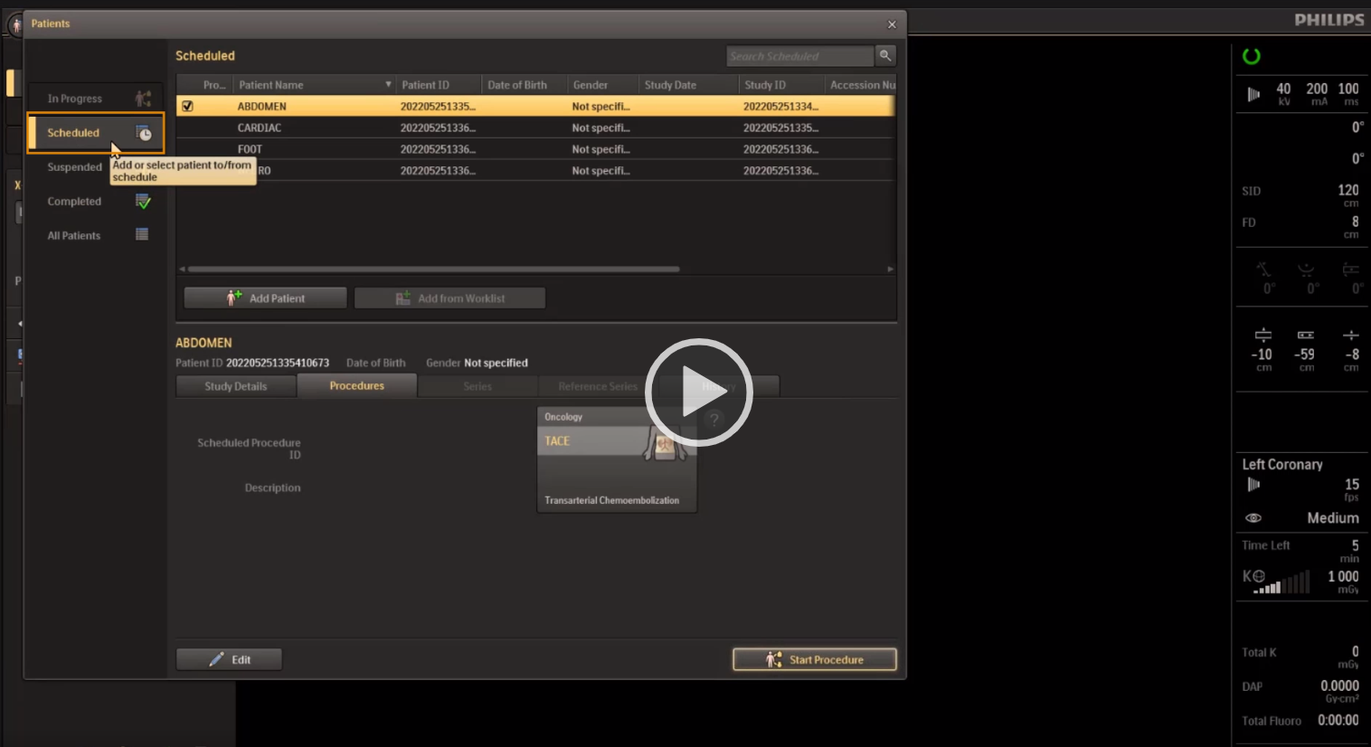 Azurion: Patient scheduling education resources